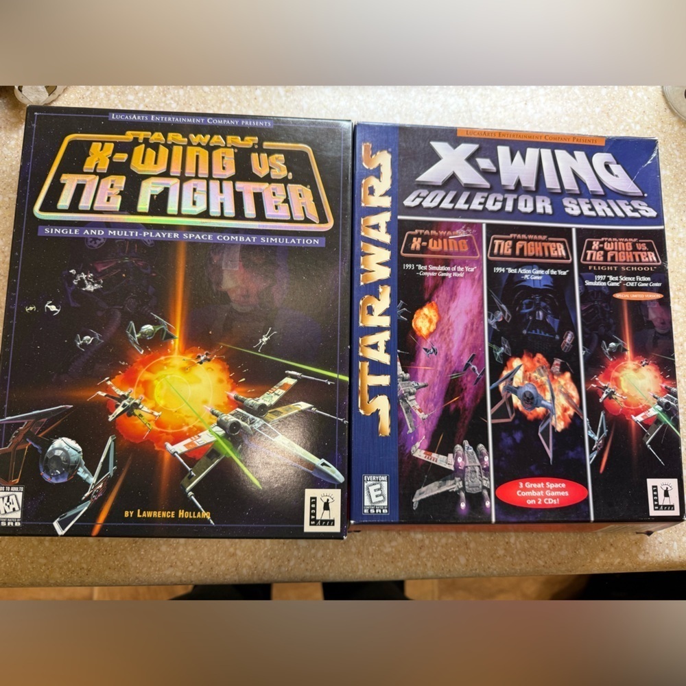 2 Star Wars X -Wing vs Fighter and X-wing Collector Serie Computer Game Box Sets